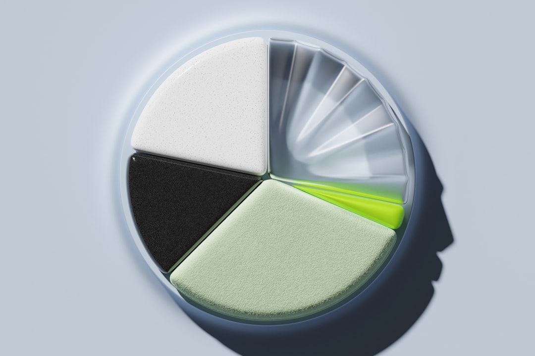 A circular segmented model depicting various colors and patterns, symbolizing diversity in categories or services.